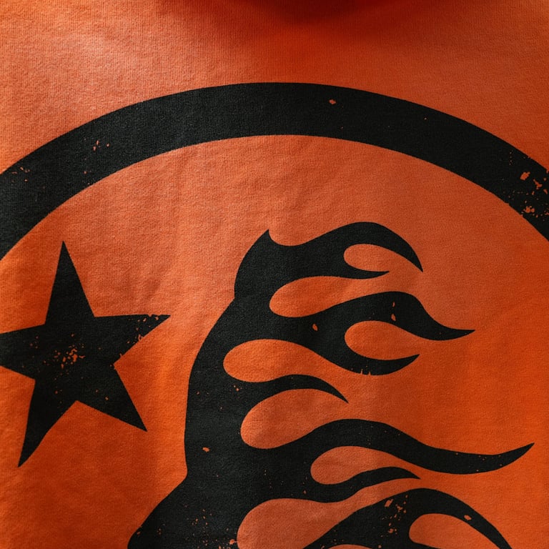 Hellstar Fire Orange Hoodie Orange Dye - 29