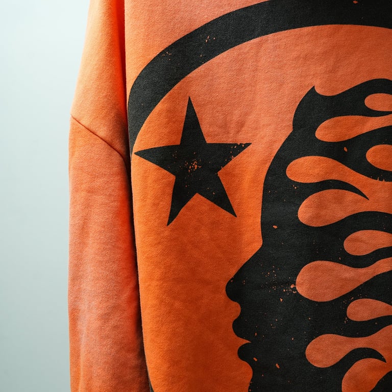 Hellstar Fire Orange Hoodie Orange Dye - 31