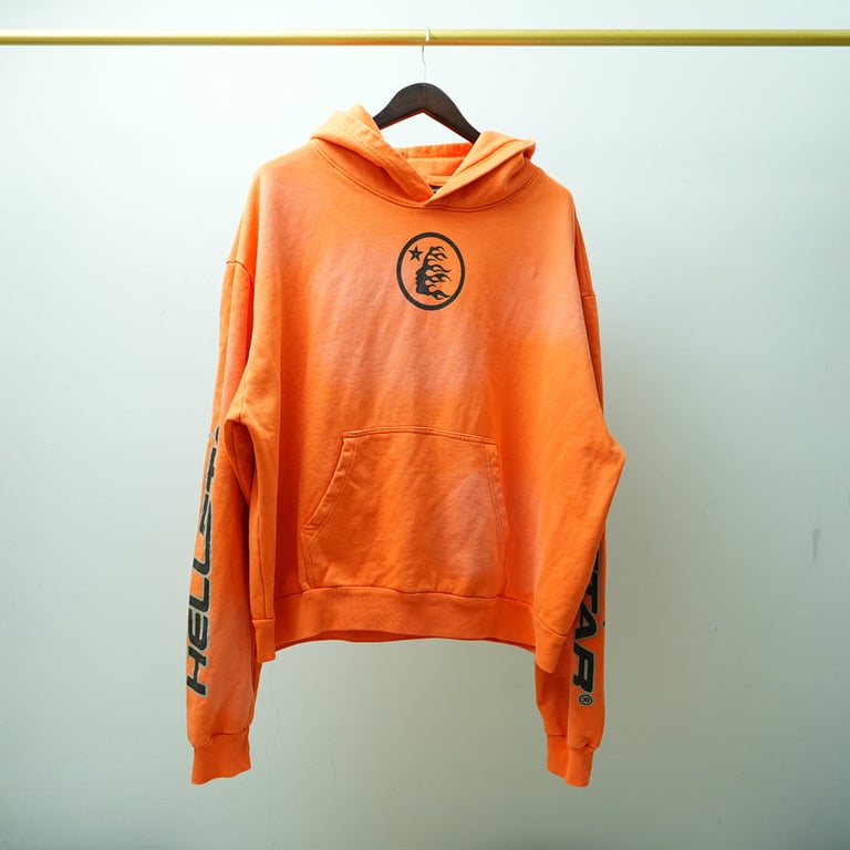 Hellstar Fire Orange Hoodie Orange Dye - 4