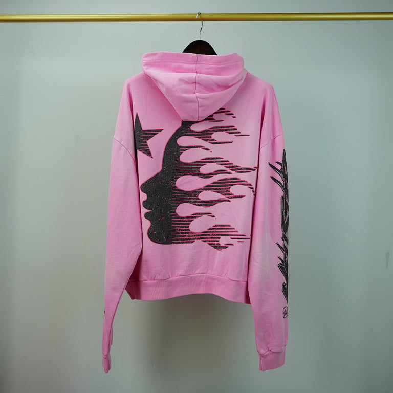 Hellstar Brainwashed Without Brain Hoodie Pink - 19