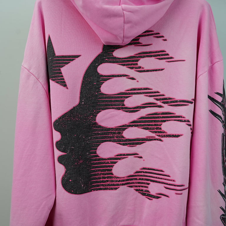 Hellstar Brainwashed Without Brain Hoodie Pink - 22