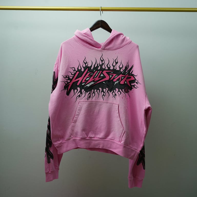 Hellstar Brainwashed Without Brain Hoodie Pink - 24