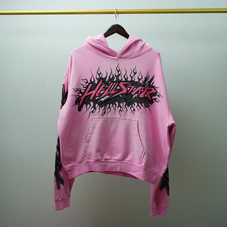 Hellstar Brainwashed Without Brain Hoodie Pink - 25