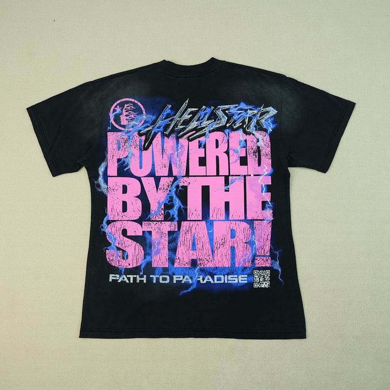 Hellstar Powered By The Star T-Shirt Black - 17