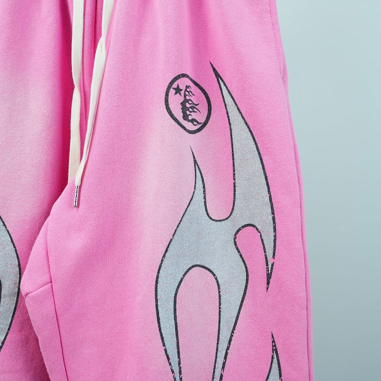 Hellstar Flame Sweatpants Pink - 10