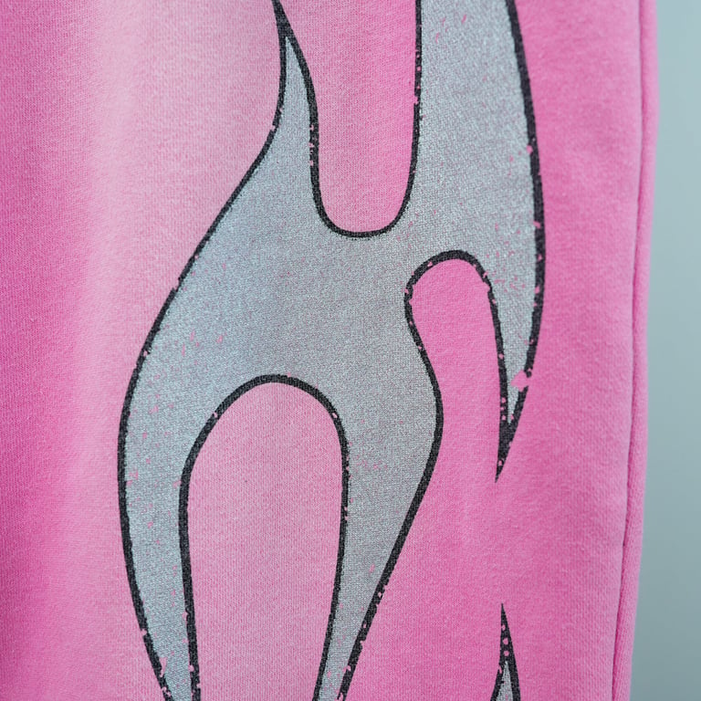 Hellstar Flame Sweatpants Pink - 13