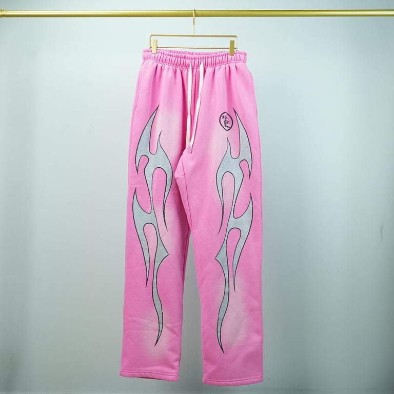 Hellstar Flame Sweatpants Pink - 4