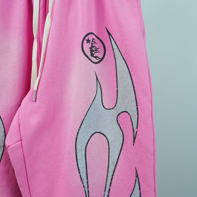 Hellstar Flame Sweatpants Pink - 9