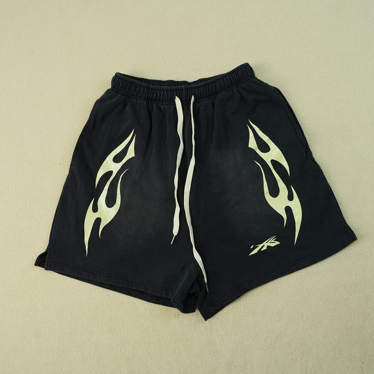 Hellstar Sports Flame Shorts Black - 6