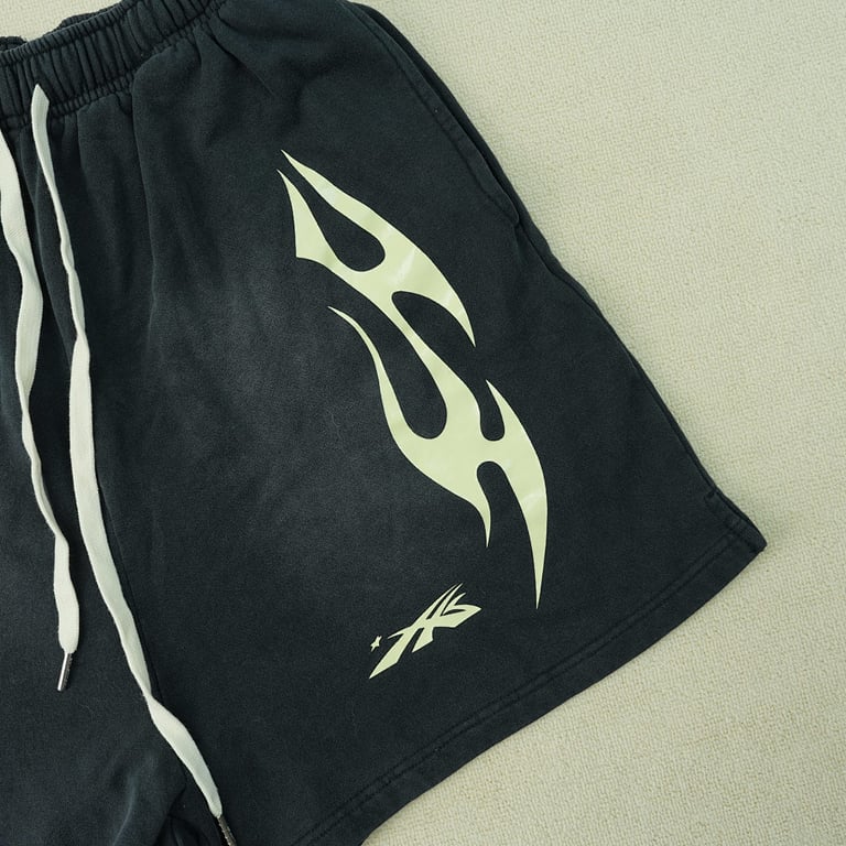 Hellstar Sports Flame Shorts Black - 8