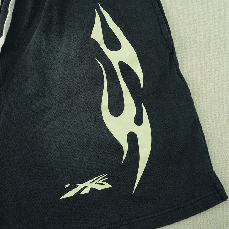 Hellstar Sports Flame Shorts Black - 9