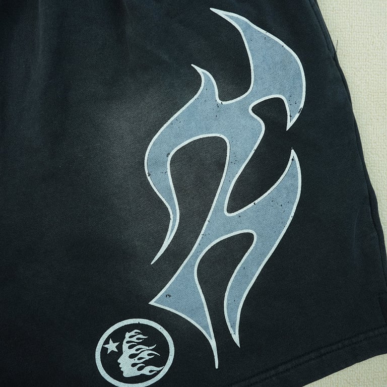 Hellstar Graphic Flame Shorts Black - 8