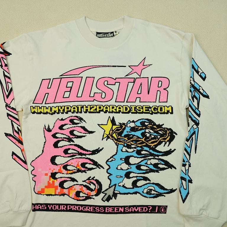 Hellstar Pixel L/S Tee White - 14