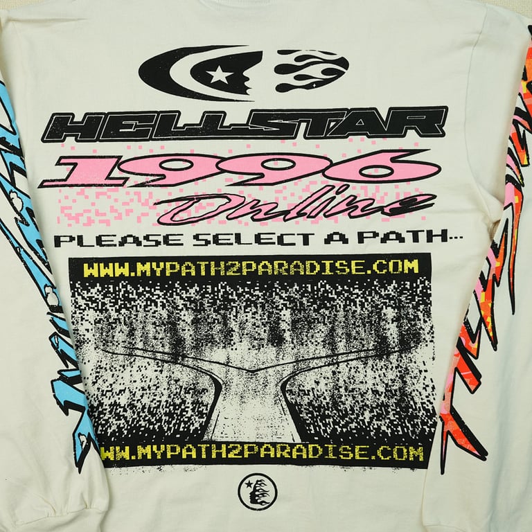 Hellstar Pixel L/S Tee White - 23