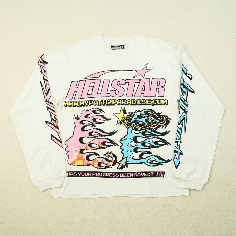 Hellstar Pixel L/S Tee White - 6