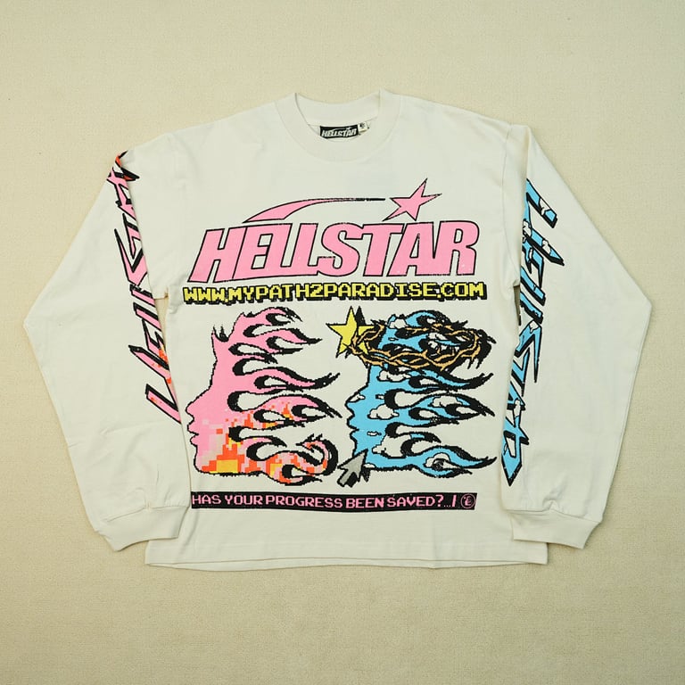 Hellstar Pixel L/S Tee White - 7