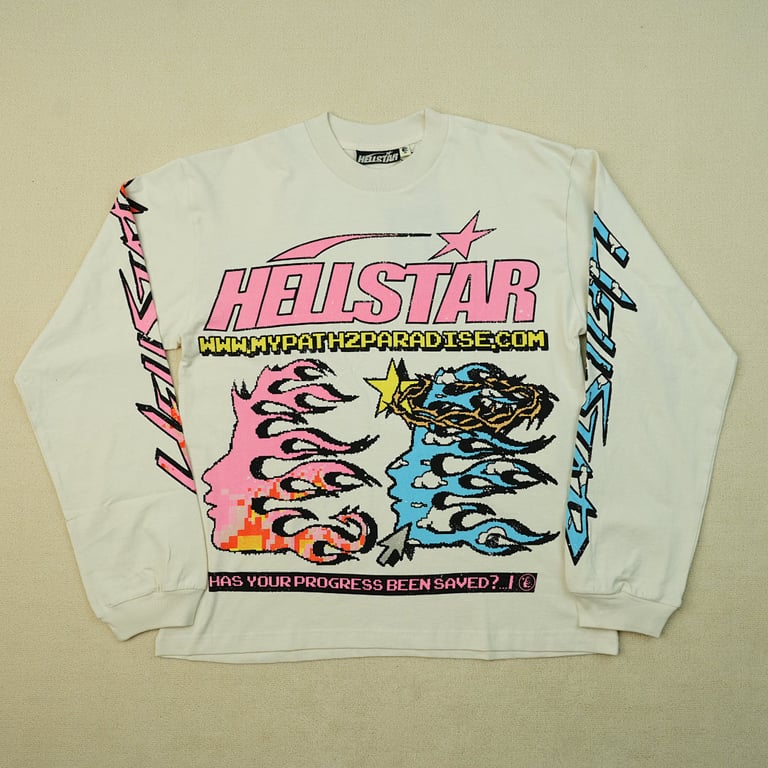Hellstar Pixel L/S Tee White - 8