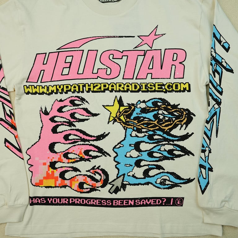 Hellstar Pixel L/S Tee White - 9