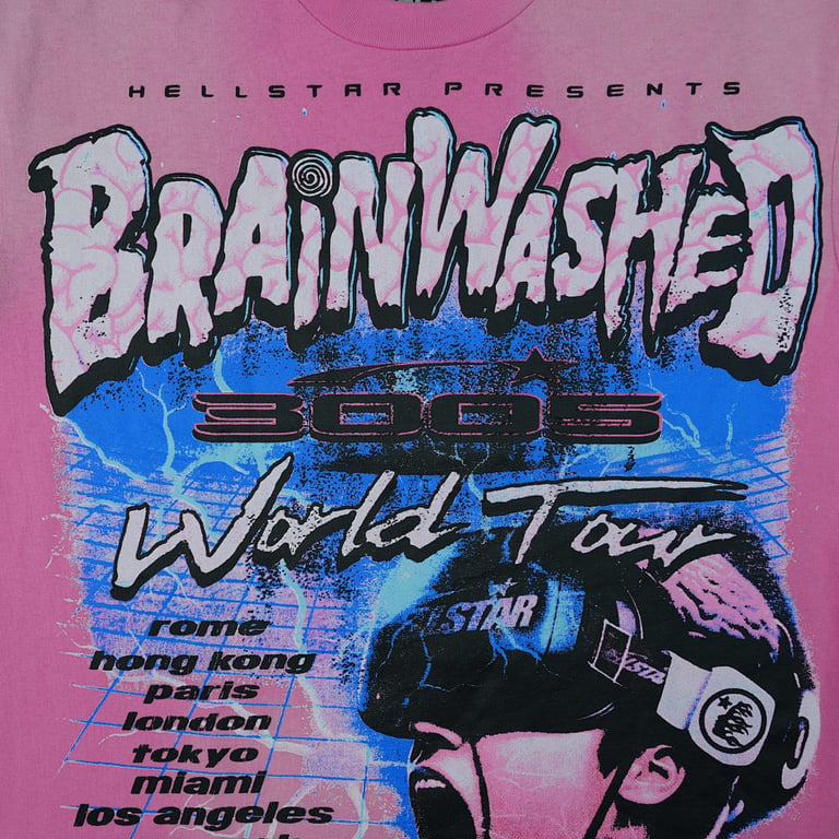 Hellstar Brainwashed World Tour T-Shirt Pink - 11