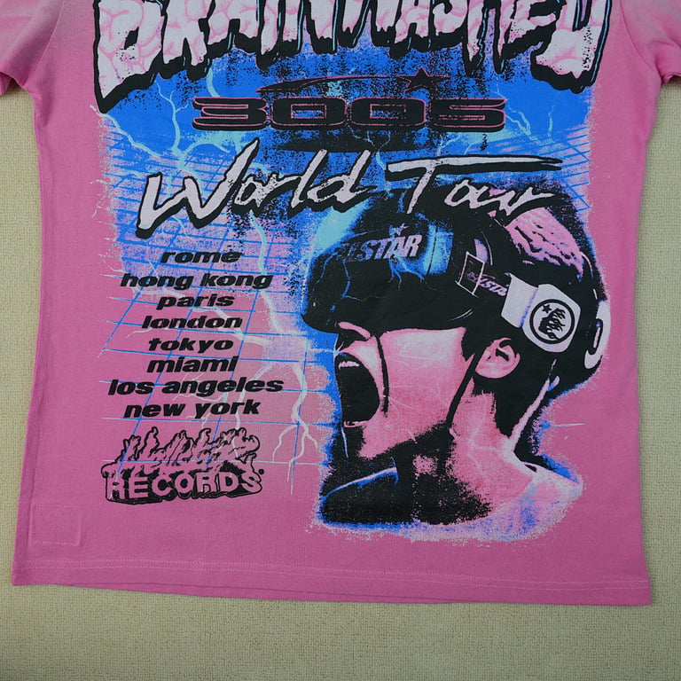 Hellstar Brainwashed World Tour T-Shirt Pink - 12