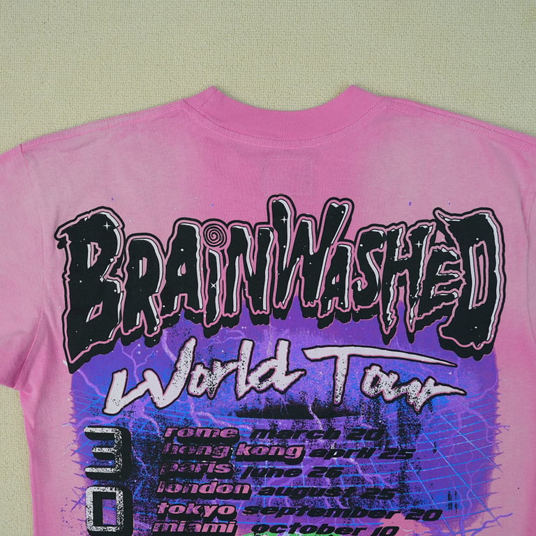 Hellstar Brainwashed World Tour T-Shirt Pink - 19