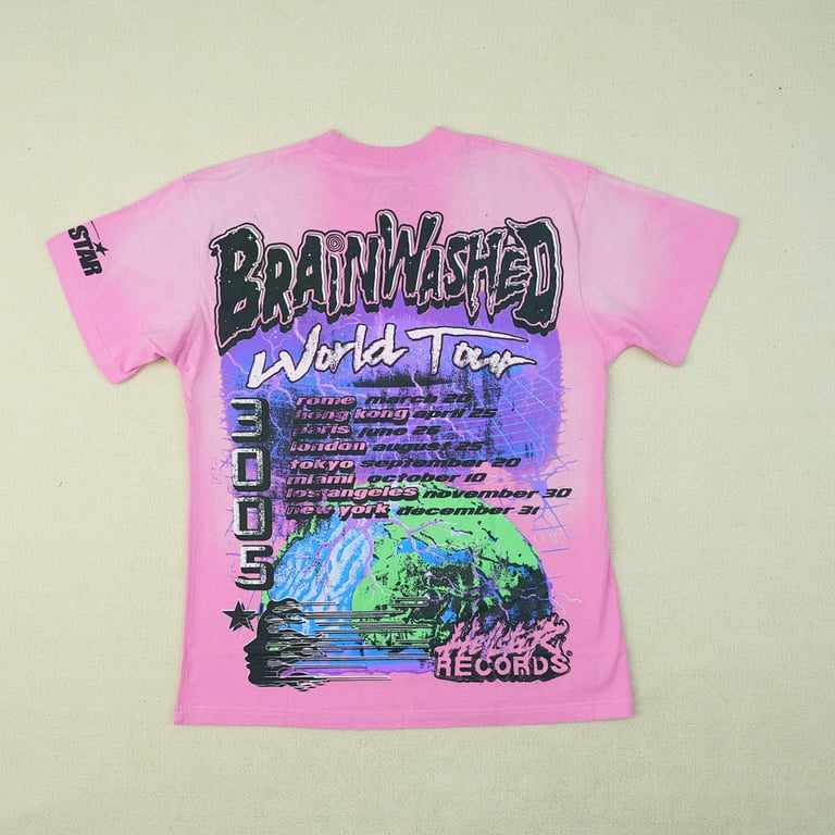 Hellstar Brainwashed World Tour T-Shirt Pink - 23