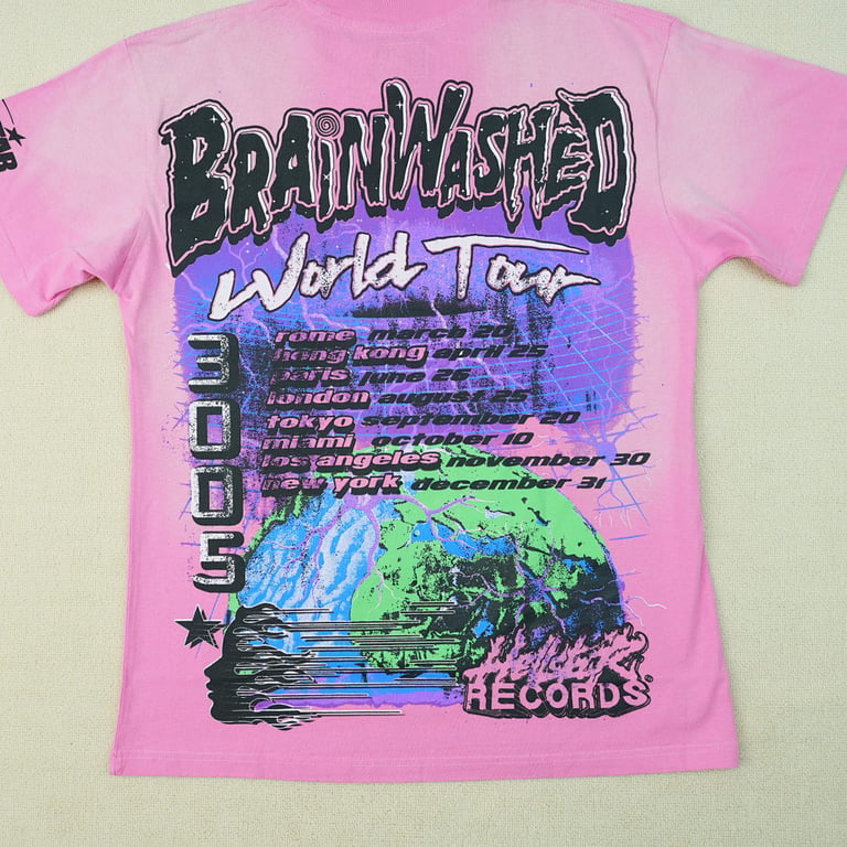 Hellstar Brainwashed World Tour T-Shirt Pink - 26