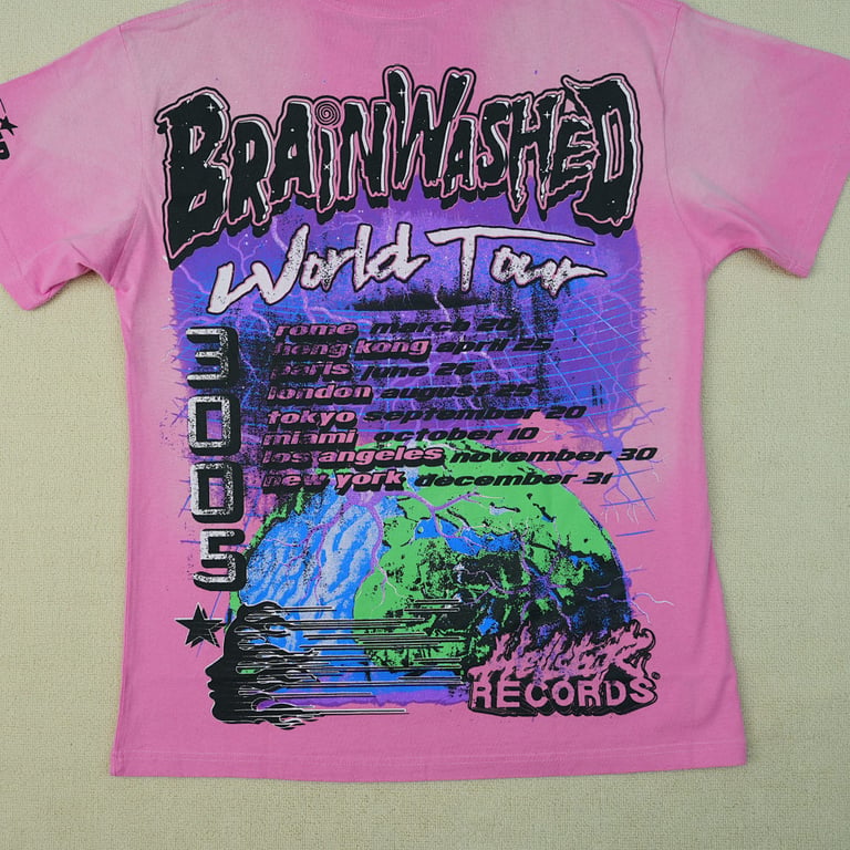 Hellstar Brainwashed World Tour T-Shirt Pink - 27