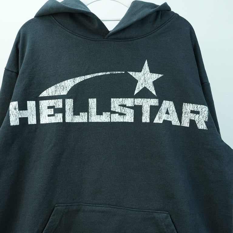 Hellstar Studios Basic Logo Hoodie Vintage Black - 10
