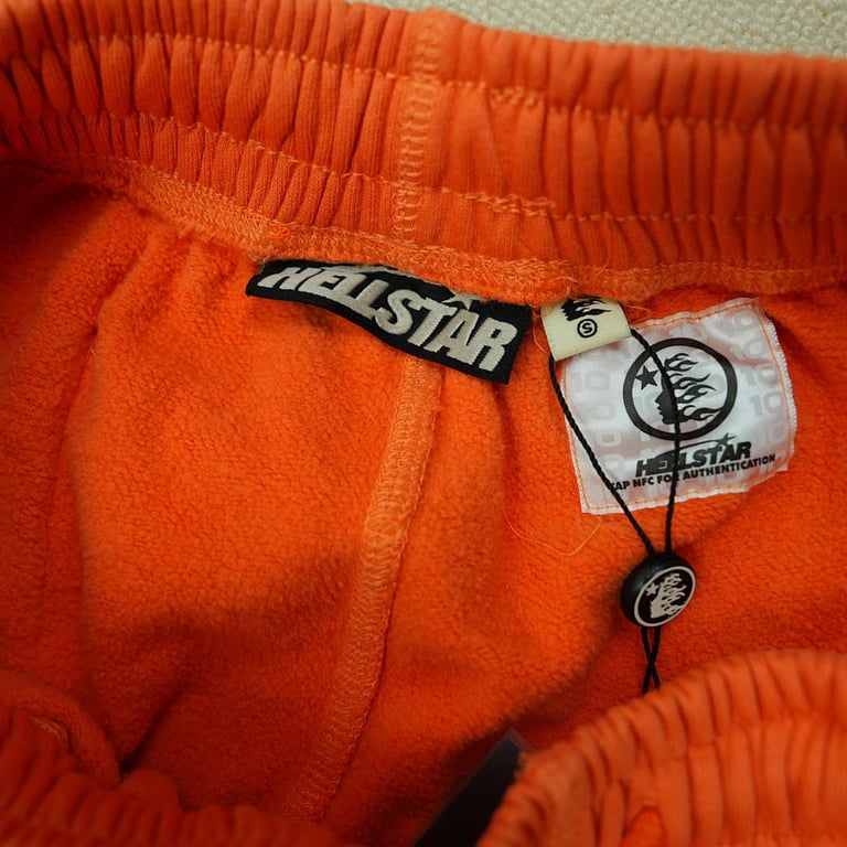 Hellstar Fire Orange Flare Bottom Sweatpants Orange Dye - 14