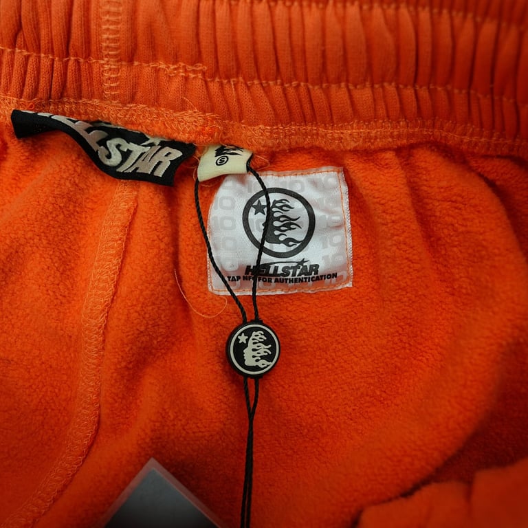 Hellstar Fire Orange Flare Bottom Sweatpants Orange Dye - 15