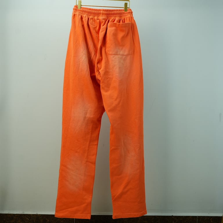 Hellstar Fire Orange Flare Bottom Sweatpants Orange Dye - 18