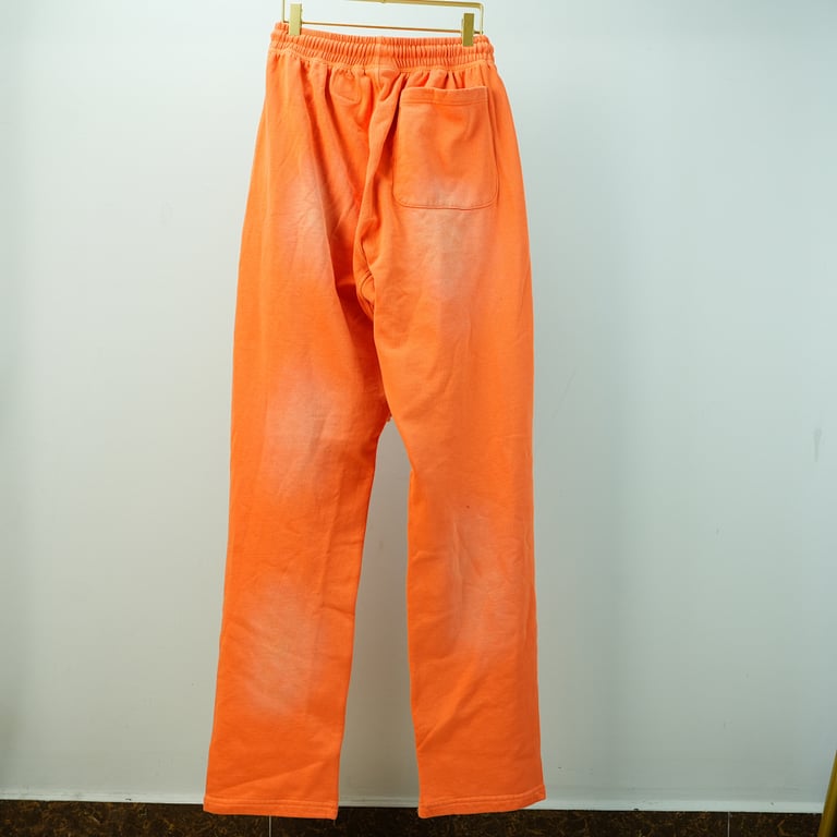 Hellstar Fire Orange Flare Bottom Sweatpants Orange Dye - 19