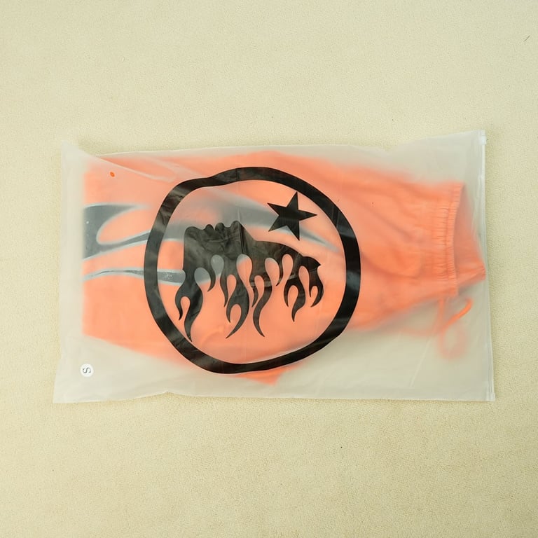 Hellstar Fire Orange Flare Bottom Sweatpants Orange Dye - 3