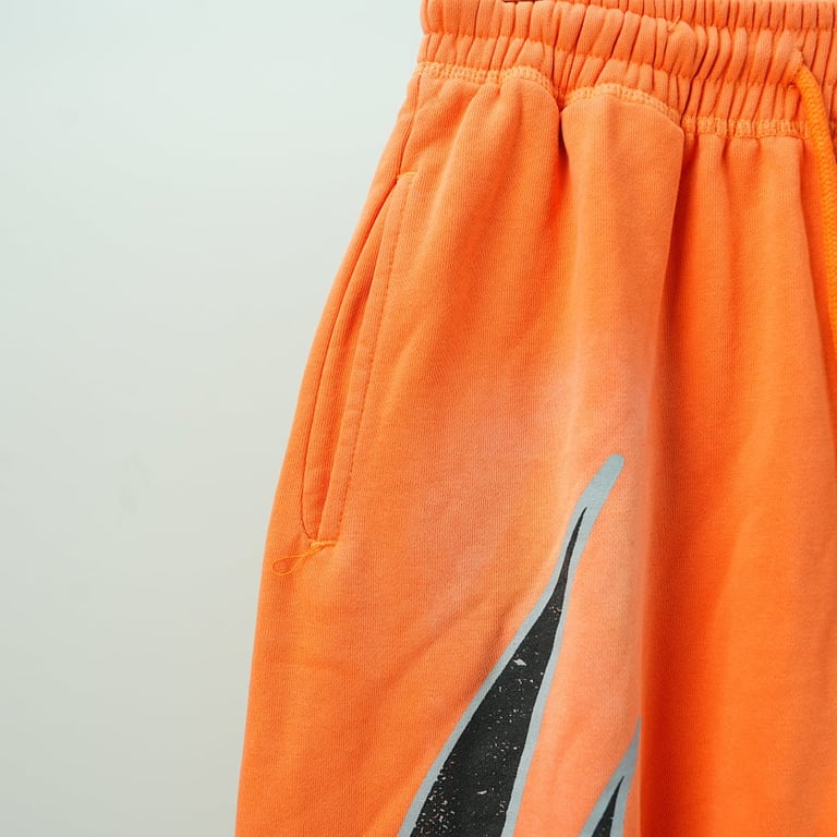 Hellstar Fire Orange Flare Bottom Sweatpants Orange Dye - 23