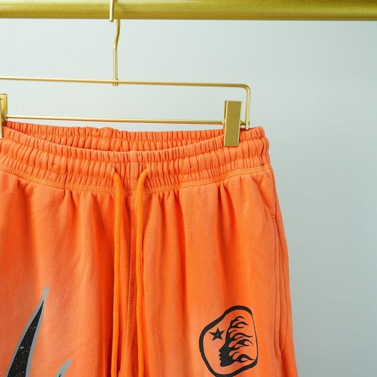Hellstar Fire Orange Closed Elastic Bottom Sweatpants - 11