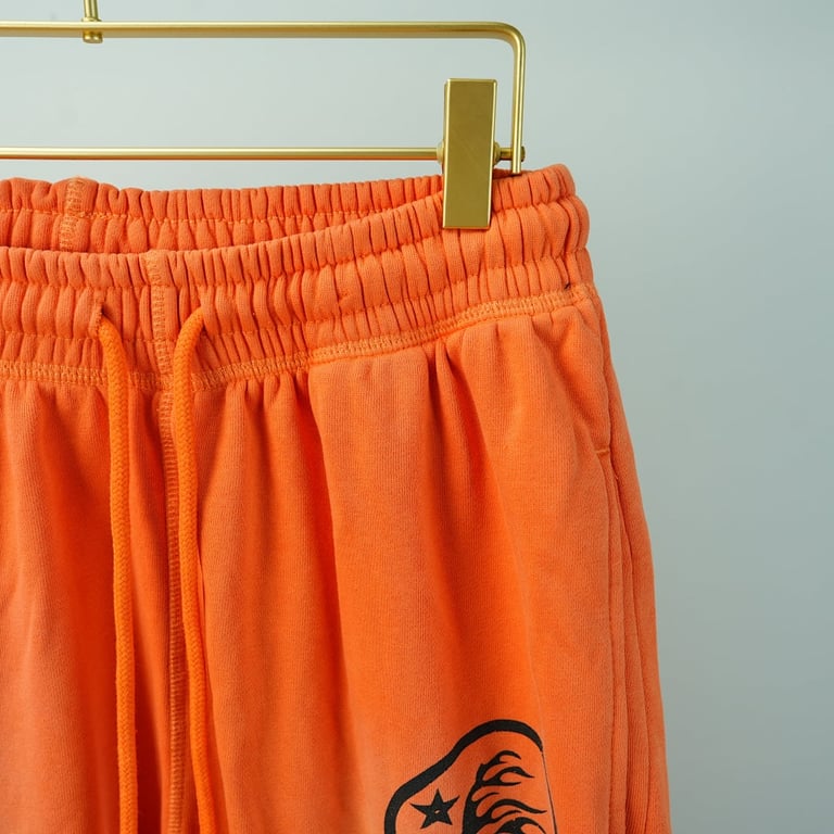 Hellstar Fire Orange Closed Elastic Bottom Sweatpants - 15
