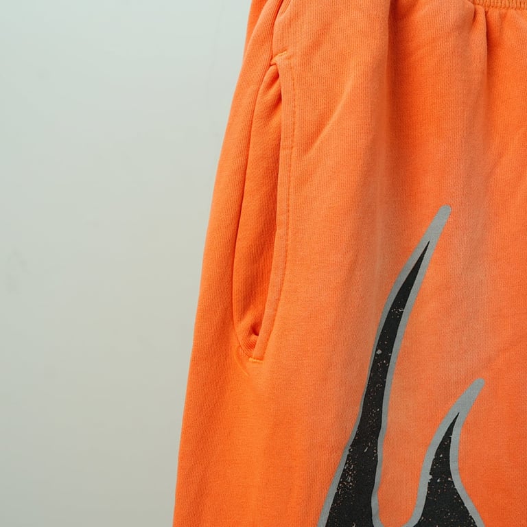 Hellstar Fire Orange Closed Elastic Bottom Sweatpants - 16