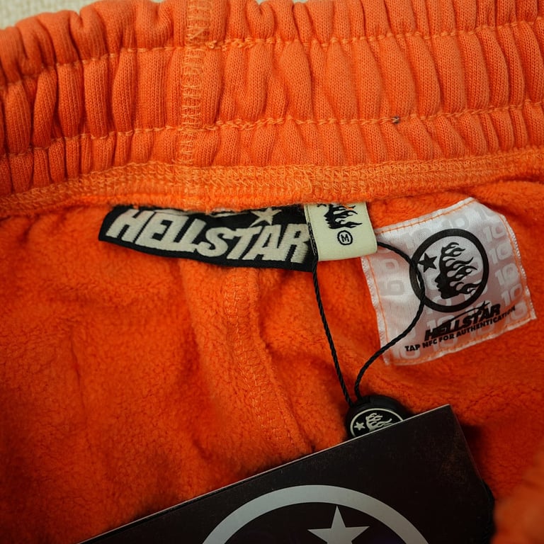 Hellstar Fire Orange Closed Elastic Bottom Sweatpants - 18