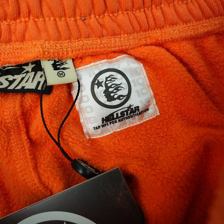 Hellstar Fire Orange Closed Elastic Bottom Sweatpants - 19