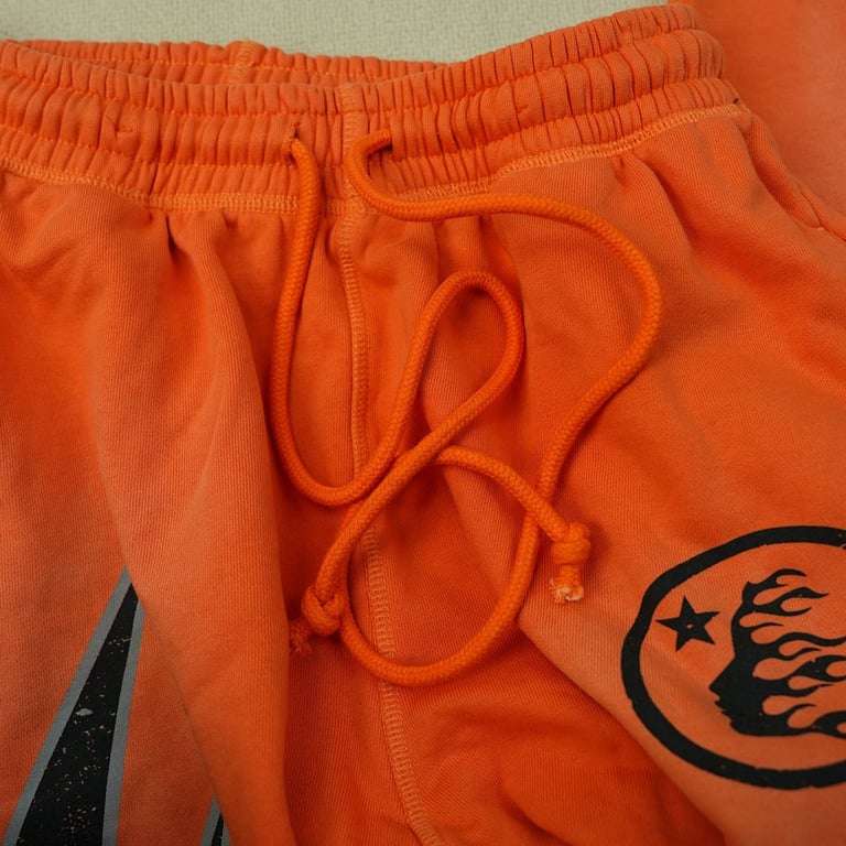 Hellstar Fire Orange Closed Elastic Bottom Sweatpants - 21