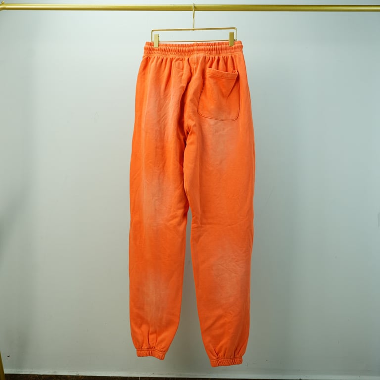 Hellstar Fire Orange Closed Elastic Bottom Sweatpants - 24