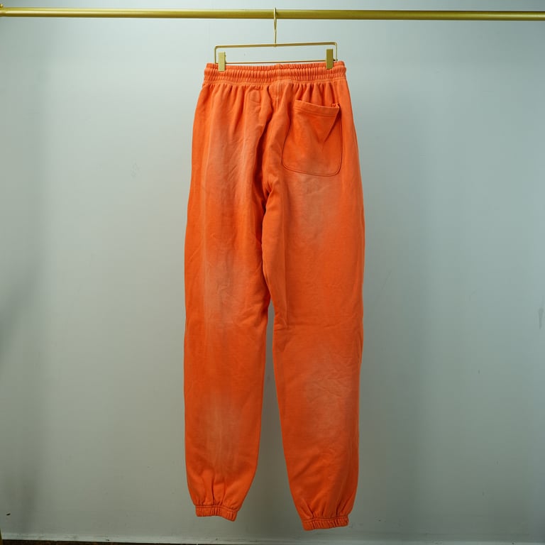 Hellstar Fire Orange Closed Elastic Bottom Sweatpants - 25