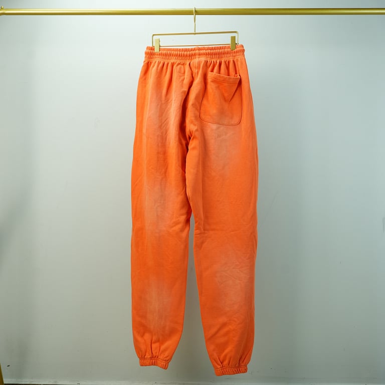 Hellstar Fire Orange Closed Elastic Bottom Sweatpants - 26