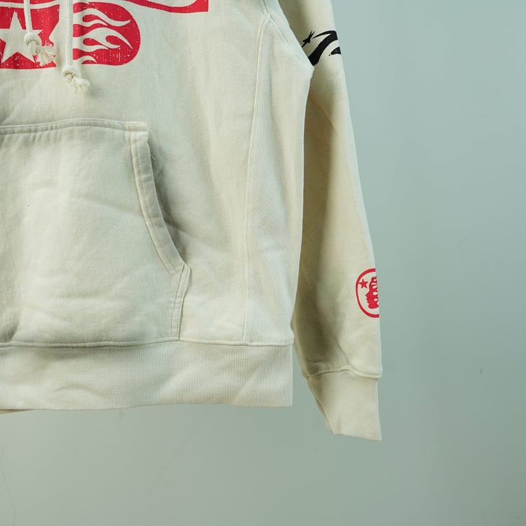 Hellstar If You Dont Like Us Beat Us Hoodie White - 20