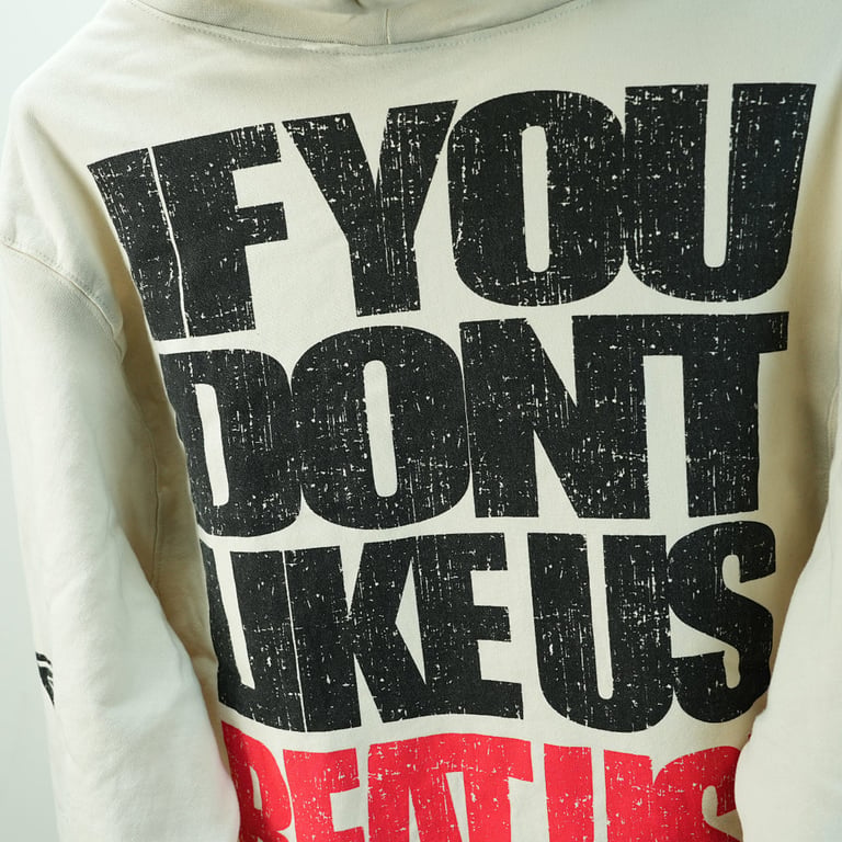 Hellstar If You Dont Like Us Beat Us Hoodie White - 29