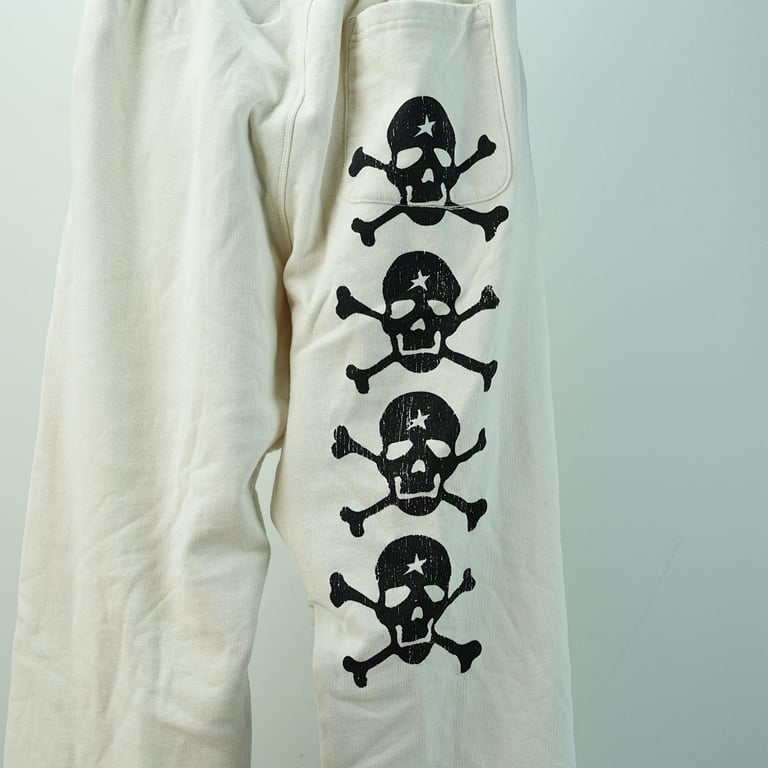 Hellstar If You Dont Like Us Beat Us Sweatpants White - 26