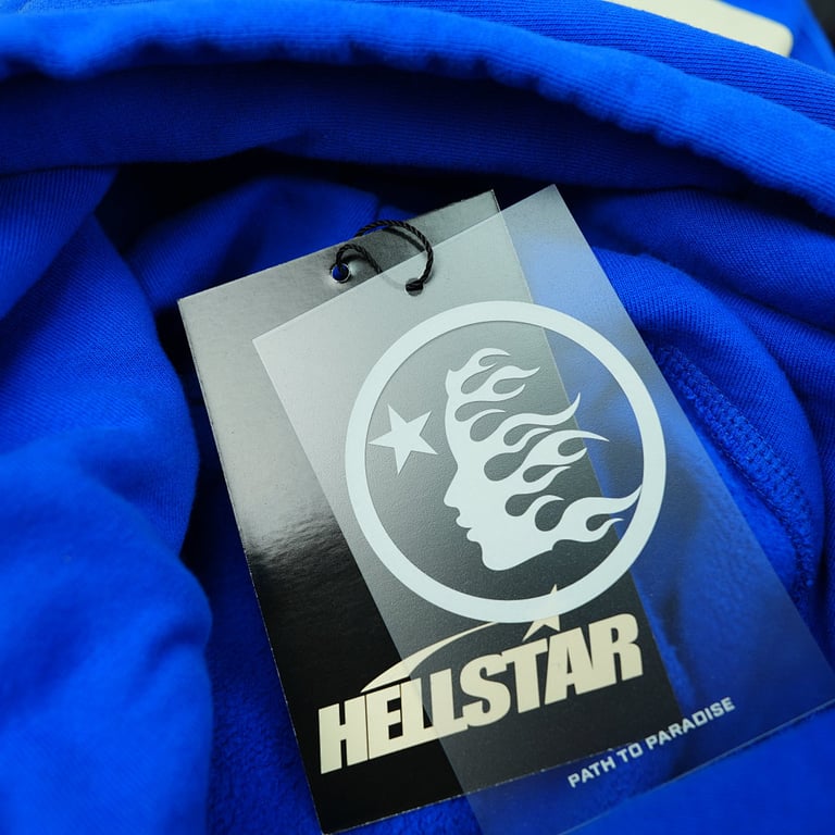 Hellstar No Guts No Glory Hoodie Blue - 13