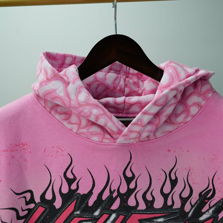 Hellstar Brainwashed With Brain Hoodie Pink - 10
