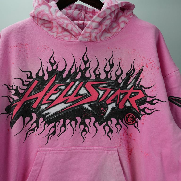 Hellstar Brainwashed With Brain Hoodie Pink - 11